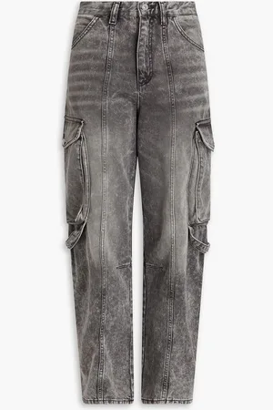 Sandro Faded high-rise tapered jeans - - FR 34