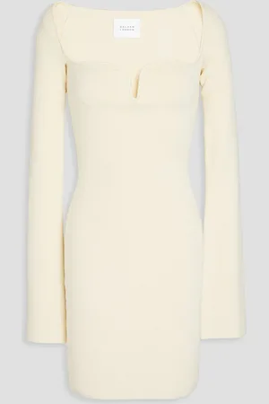 GALVAN Gaia ribbed-knit mini dress - White - XS