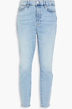 Frame Le High Skinny cropped high-rise skinny jeans - Blue - 30