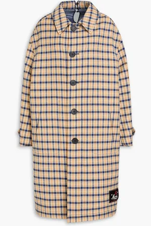Marni Reversible checked woven coat - Yellow - IT 40
