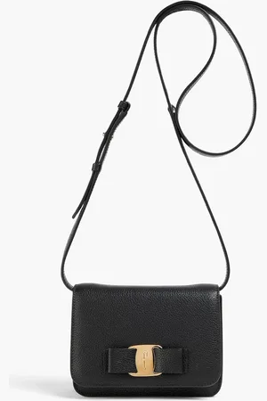 Salvatore Ferragamo Vara bow-detailed pebbled-leather cross-body bag - - OneSize