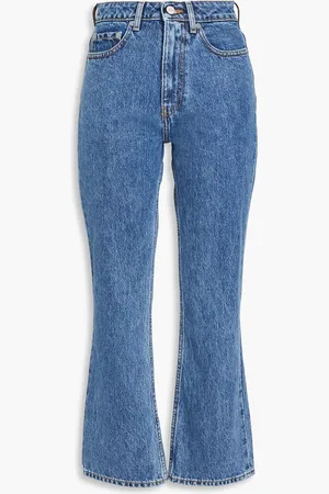 Ganni Cropped high-rise bootcut jeans - Blue - 32W/ 34L