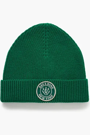RAG&BONE Charlie appliquéd ribbed wool-blend beanie - - ONESIZE