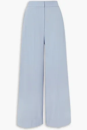 Khaite Strannly wool-blend wide-leg pants - Blue - US 6