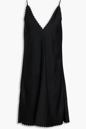 Jil Sander Scalloped satin-crepe mini slip dress - - FR 36