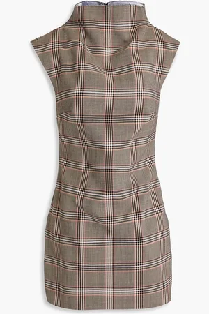 16Arlington Nyx checked jacquard mini dress - Neutral - UK 8