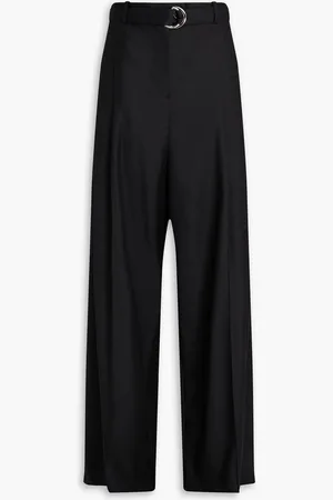 Peter Do Belted pleated wool-twill wide-leg pants - - FR 44