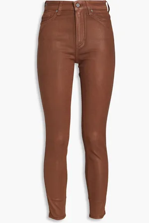 Paige Bombshell coated mid-rise skinny jeans - - 25