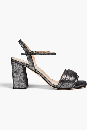 Sergio Rossi Metallic suede sandals - Metallic - EU 37.5