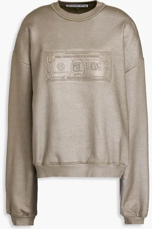Alexander Wang Embossed metallic French cotton-terry sweatshirt - Neutral - XL