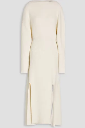 Proenza Schouler Ribbed wool-blend bouclé midi dress - White - M