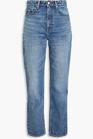Ganni Faded high-rise straight-leg jeans - Blue - 31W-32L