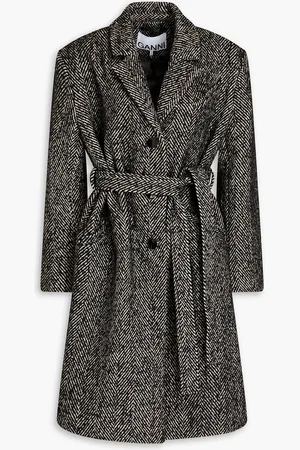 Ganni Herringbone twill coat - - DE 40