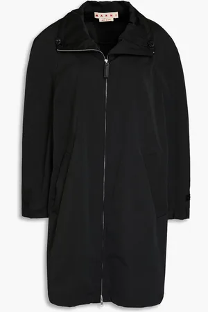 Marni Oversized leather-trimmed shell raincoat - - IT 42