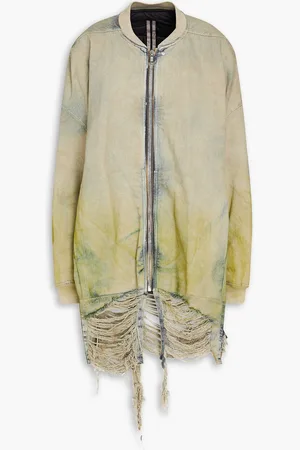 Rick Owens Distressed denim jacket - Green - IT 40