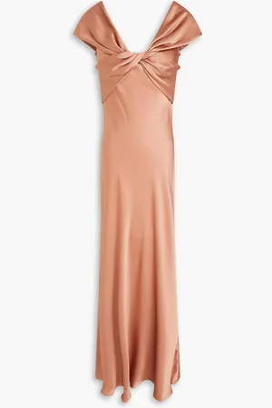 Alberta Ferretti Twisted satin-crepe gown - Pink - IT 42