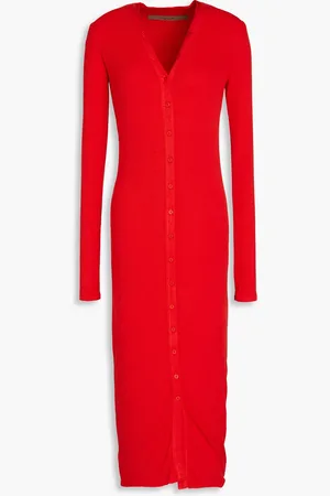 ENZA COSTA Ribbed jersey midi dress - - XS
