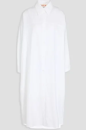 Marni Cotton-poplin midi shirt dress - - IT 40