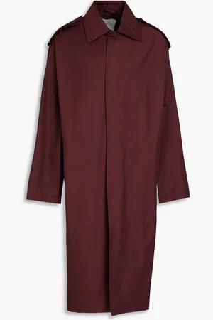 STUDIO NICHOLSON Marques cotton-blend twill coat - Burgundy - S