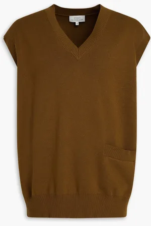 STUDIO NICHOLSON Aires merino wool and cotton-blend vest - - L