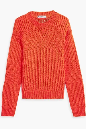 Acne Studios Crocheted cotton sweater - Red - XXS