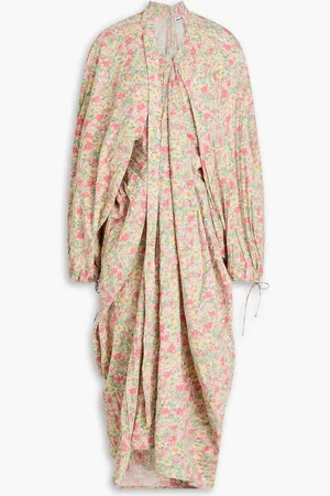Acne Studios Draped floral-print woven maxi dress - Pink - DE 34