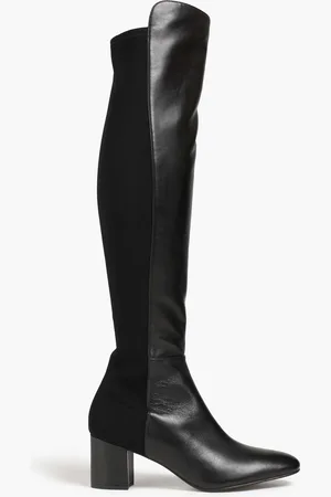 Stuart Weitzman Gillian 60 microstretch and leather over-the-knee boots - - EU 38.5