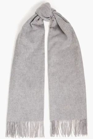 Claudie Pierlot Fringed wool scarf - Gray - OneSize