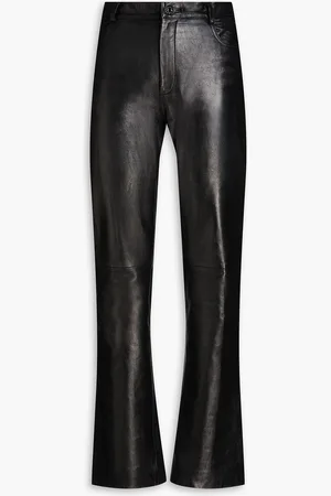 Sandro Leather bootcut pants - - FR 38