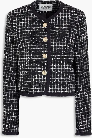 Claudie Pierlot Gingham bouclé-tweed jacket - - FR 40