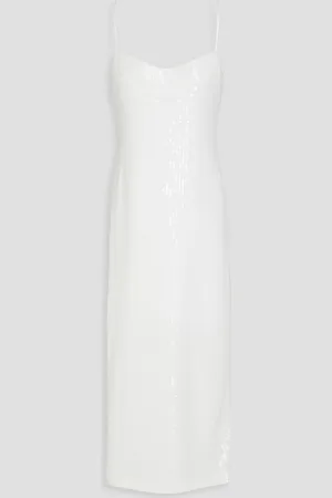GALVAN Verona sequined tulle midi dress - - FR 40