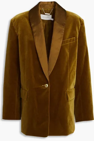 ZIMMERMANN Cotton-blend velvet blazer - Green - 0