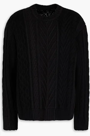 Dunhill Cable-knit wool and cotton-blend sweater - - XS