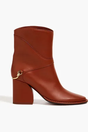 ZIMMERMANN Embellished leather ankle boots - Brown - EU 38