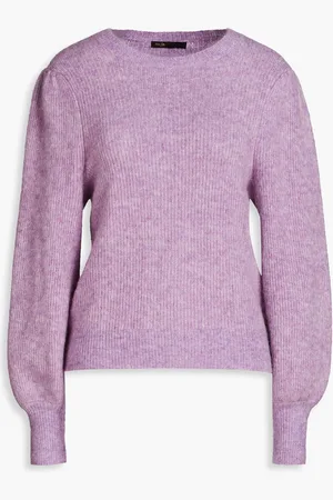 Maje Ribbed-knit sweater - Purple - 2