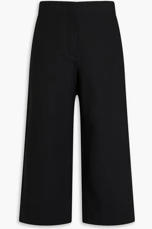 Ganni Cropped cotton wide-leg pants - - DE 38