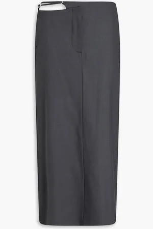 Holzweiler Twill midi pencil skirt - Gray - M