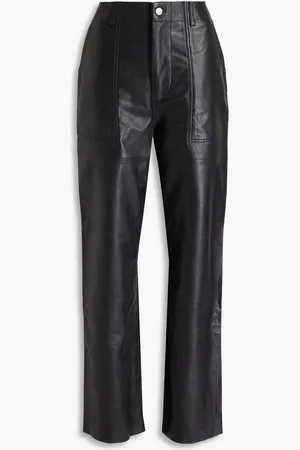 Deadwood Presley leather straight-leg pants - - M