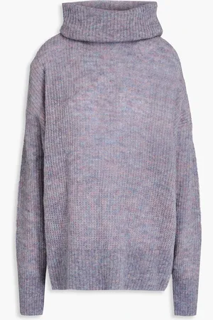 IRO Mélange ribbed-knit turtleneck sweater - Purple - L