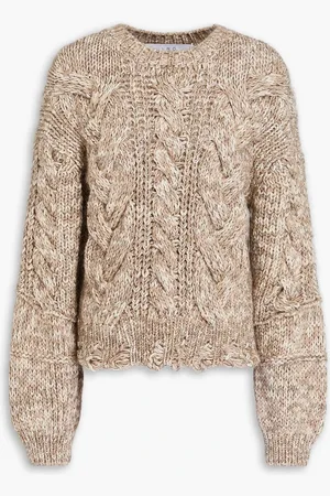 IRO Cable-knit cotton-blend sweater - Neutral - L