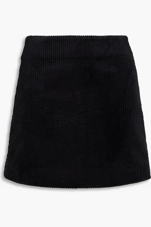 Ganni Cotton-blend corduroy mini skirt - - DE 46