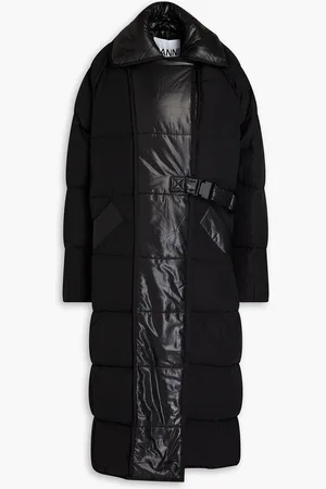 Ganni Quilted ripstop and shell coat - - L/XL