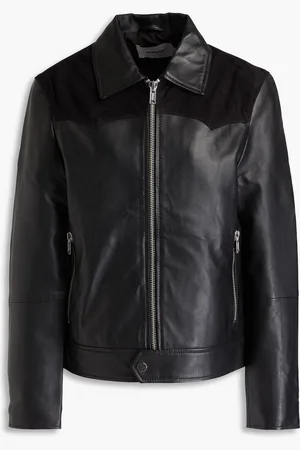 Deadwood Suede-trimmed leather jacket - - XL