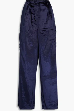Loulou Studio Luli velvet wide-leg pants - Blue - S