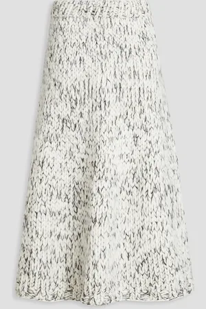 Joseph Wool-blend midi skirt - White - XL