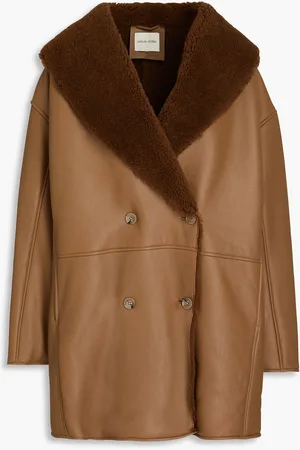 Loulou Studio Oversized double-breasted shearling coat - Brown - XL