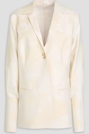BITE Wool-jacquard blazer - White - UK 12