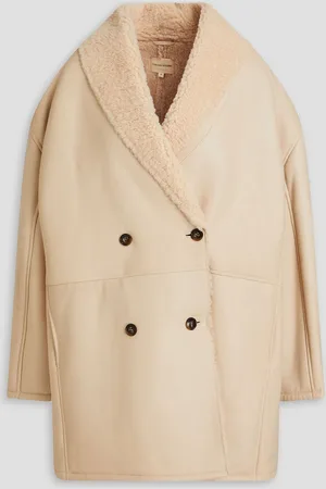 Loulou Studio Oversized double-breasted shearling coat - White - L