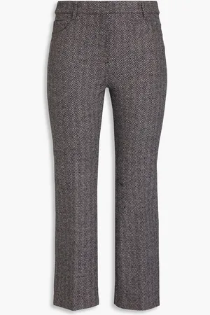 THEORY Herringbone tweed kick-flare pants - - US 4