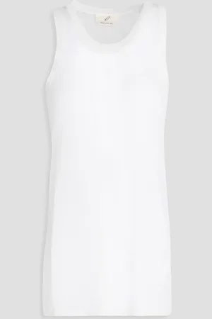 BITE Silk and cotton-blend tank - White - XS
